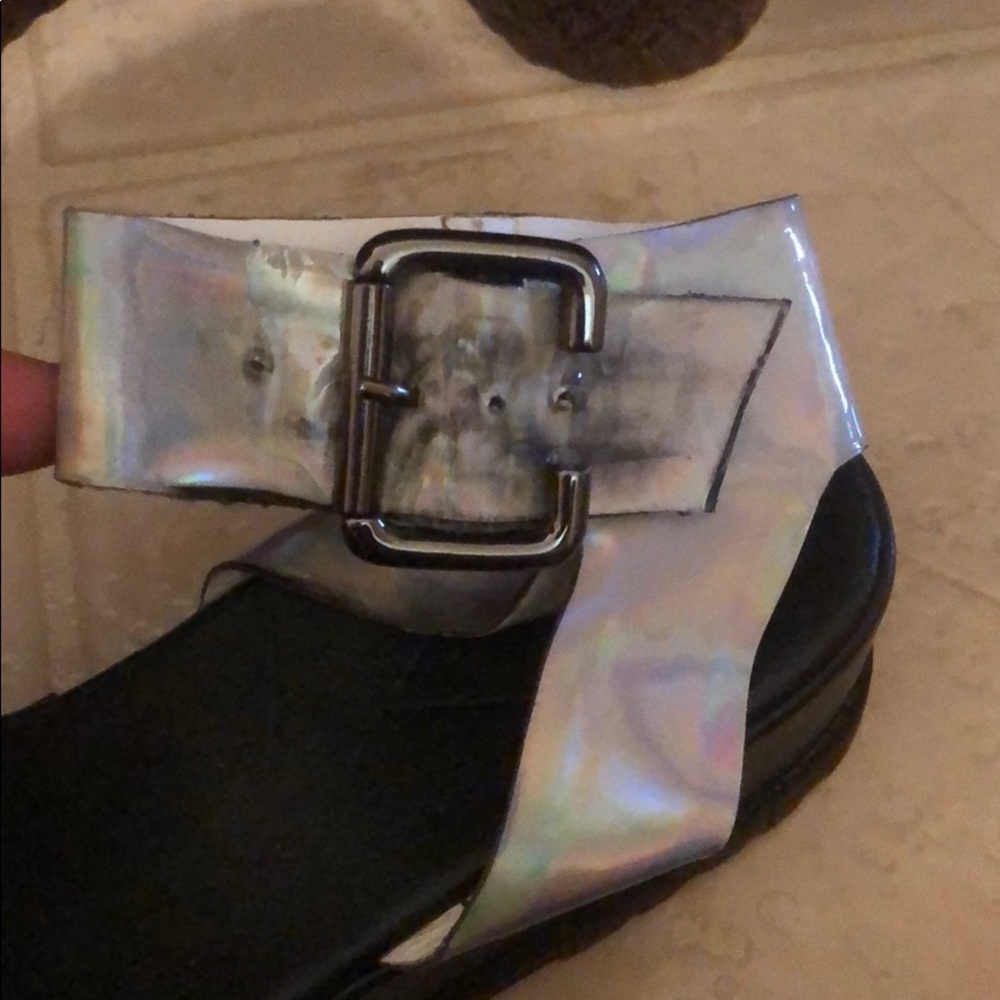 Holographic Unif Platform Sandals - image 3